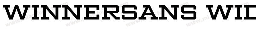 WinnerSans WideExtraBold字体转换